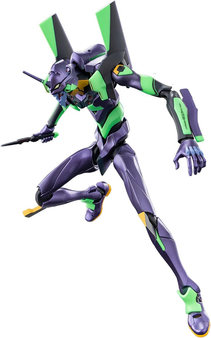 BLOKEES - Ultra Action Edition - Legacy Edition - Evangelion Unit 01 - Build Kit | 17 Cm Evangelion Unit-01 Model Kit, Highly Articulated, Fluorescent Prepainted Finish, Rifle and Accessories, Display Base